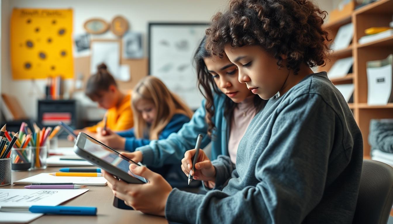 Student developing practical and academic skills