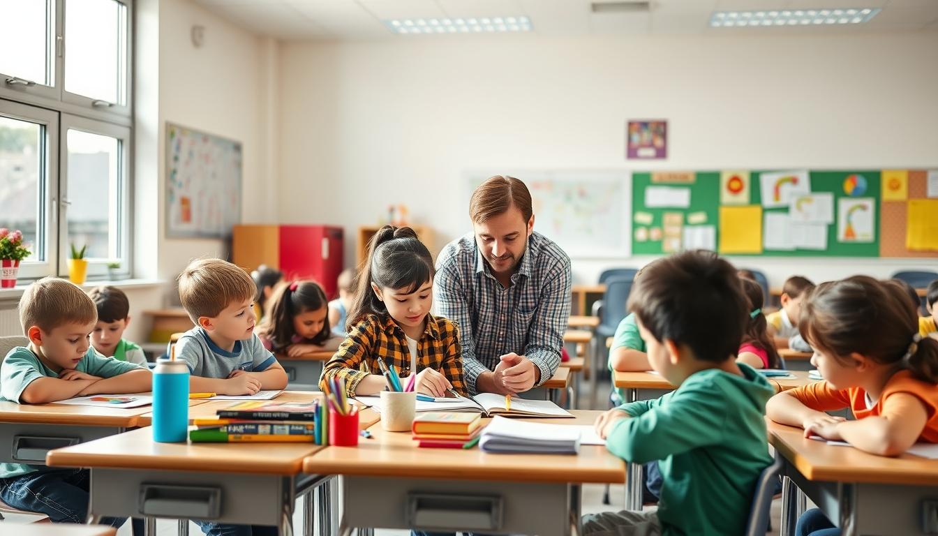 Student using learning strategies while studying